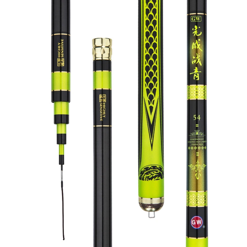 19 Tone Superhard Fishing Rod De Pesca Caibon Taiwan Hand Sticks Ultralight Black Pit Pole Equipment | Спорт и развлечения
