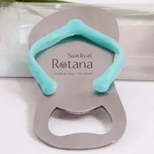 Индивидуальный дизайн логотипа Свадебные сувениры обувь флип-флоп бар пивная стеклянная крышка открывалка для бутылок пляжные свадебные подарочные предметы для вечеринки подарок