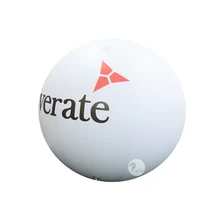 Белый заказной печатный логотип рекламный шар гигантский Лифт воздушный шар