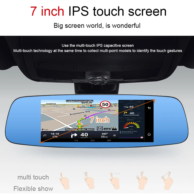  Junsun A800 4G/3G Car DVR Mirror 7\