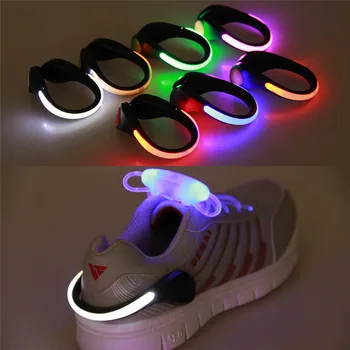 

1000pcs(500set) LED Luminous Shoe Clip Light Night Safety Warning LED Bright Flash Light For Running Cycling Bike Drop Shipping