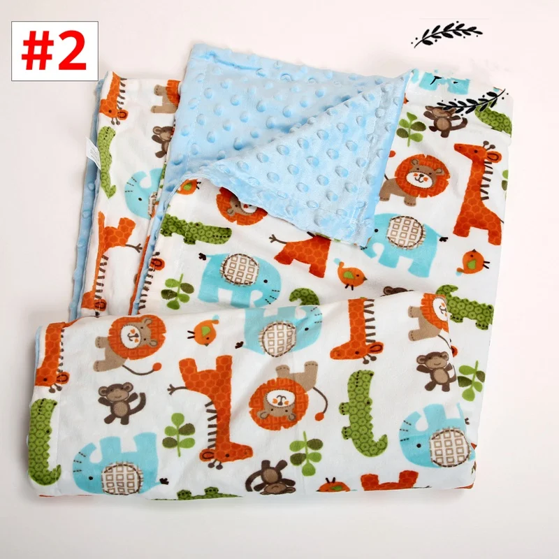 Baby Thin Blanket Soft Toddler Spring Summer Blanket Cartoon Swaddle