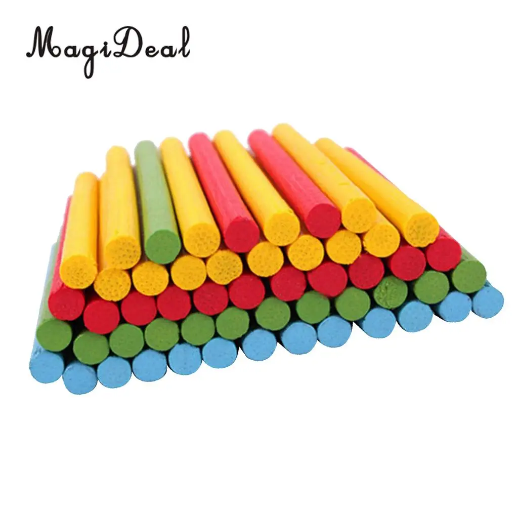 MagiDeal 1Set Colorful Wooden Craft Model Making Counting Sticks for Preschool Kindergarten Education Kids Baby Math Toy