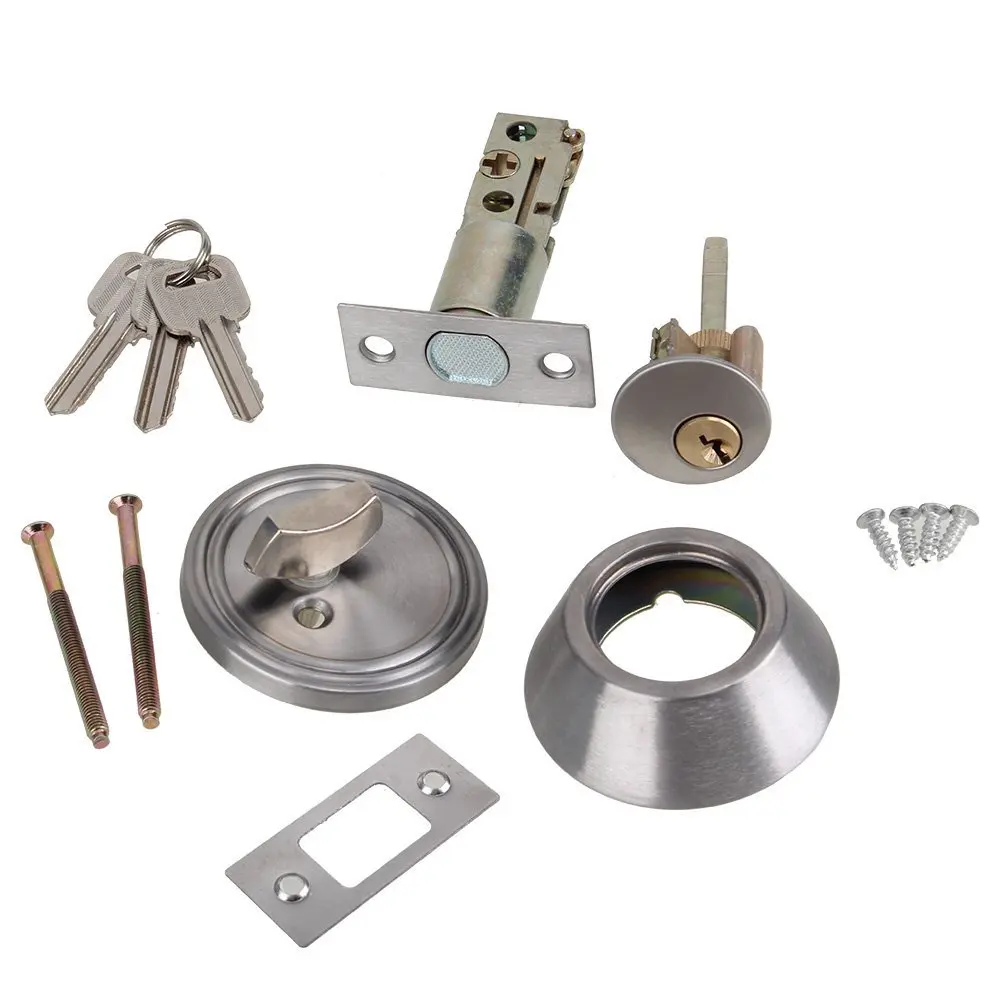 porta da casa unico cilindro deadbolt chrome 04