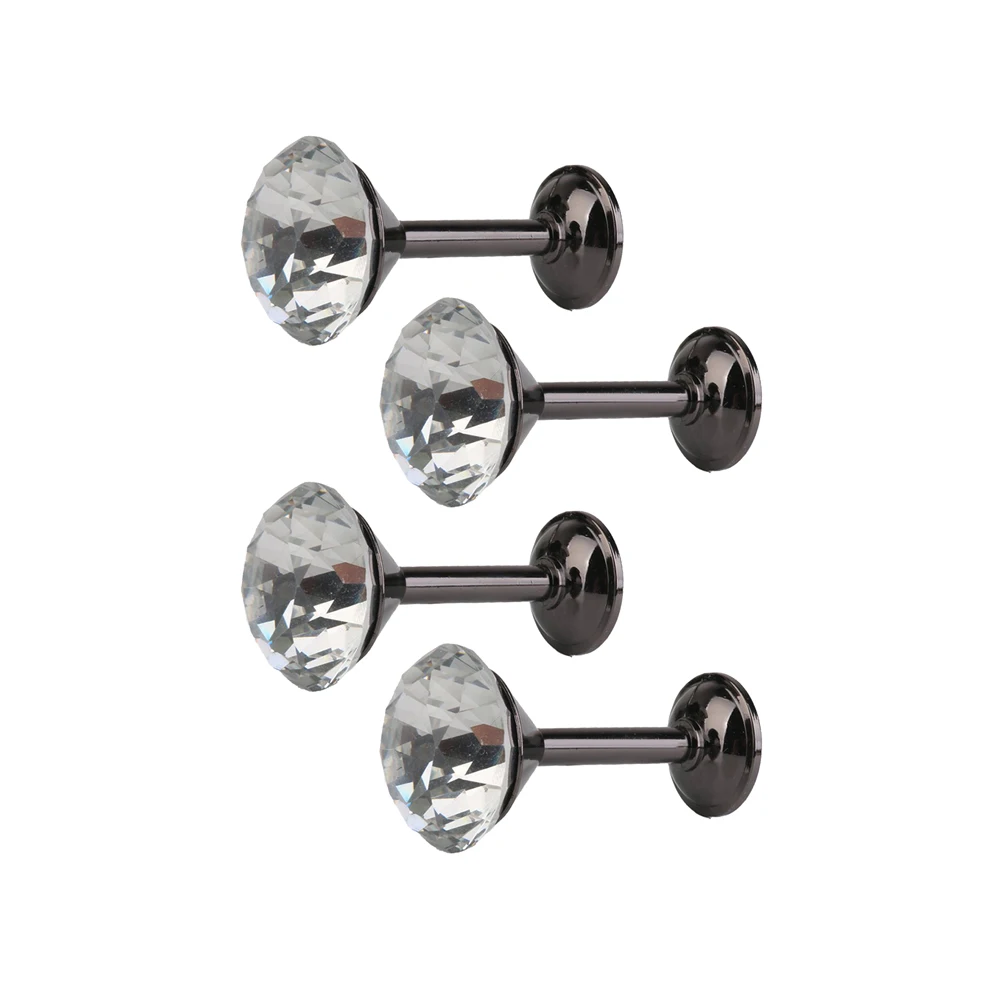 4pcs Classical Hooks Diamond Curtain Drapery Tiebacks Holdbacks