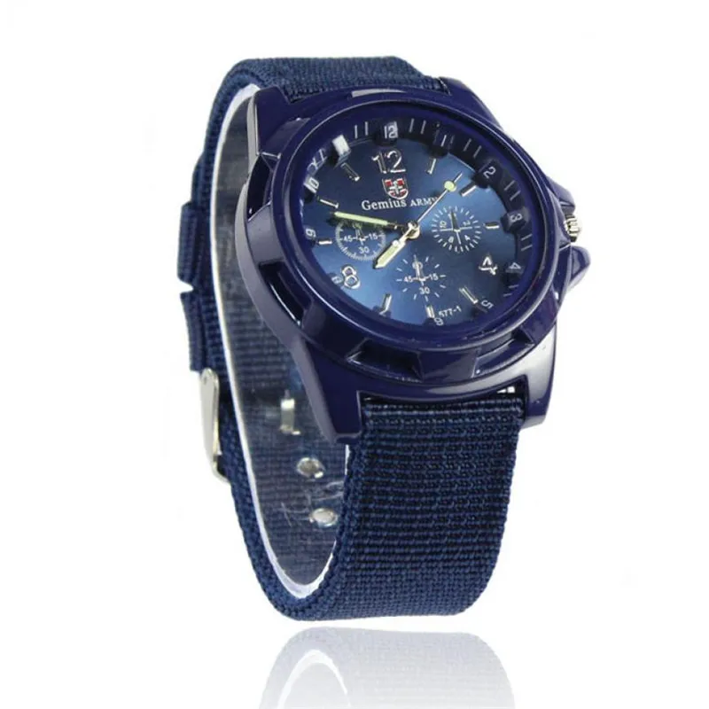 Мужские часы Лидирующий бренд Роскошные Кварцевые армейские гоночные военные спортивные часы мужские модные повседневные тканевые часы Relogio Masculino# D