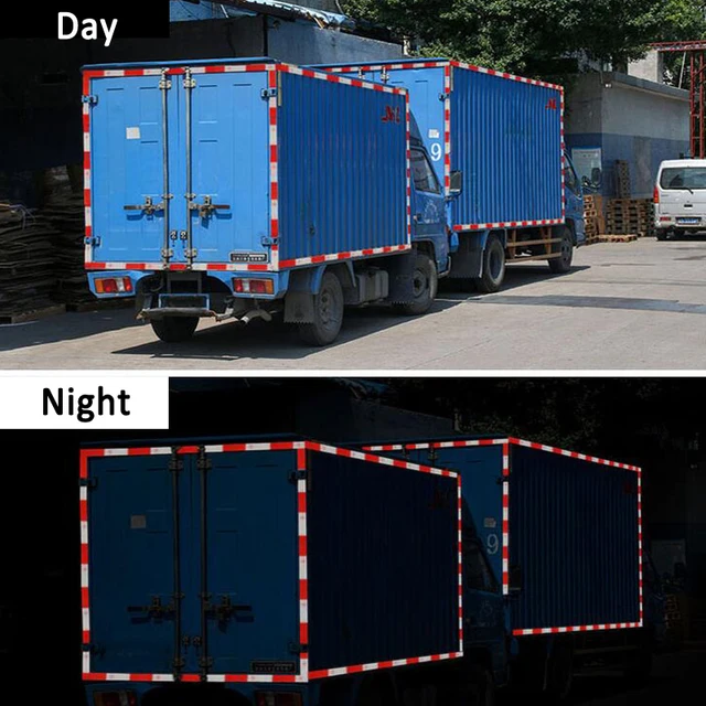 Купить 10 шт красный/белый отражающий наклейки кузова грузовика для картинки
