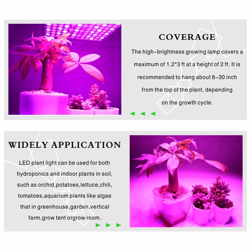  Growing Lamps LED Grow Light 25W 45W AC85-265V Full Spectrum Plant Lights Panel Lamp Phyto For Hydr - 33034332651