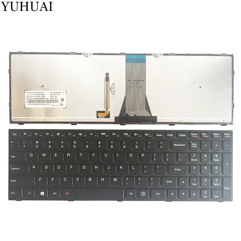 Новинка клавиатура для lenovo G50-70 G50-70M B50 G50-70AT B50-70 B50-80 Z70-80 США английская клавиатура с подсветкой черная клавиатура для ноутбука