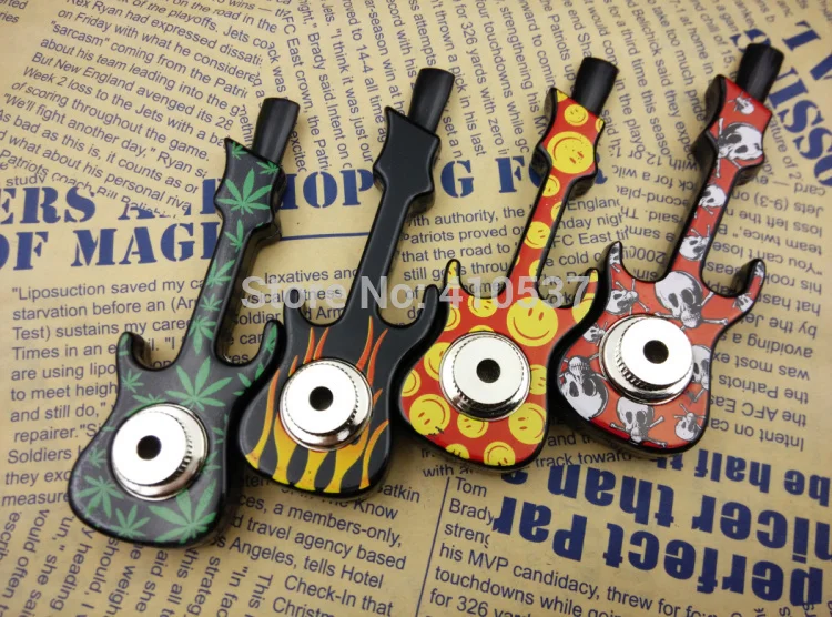 Wholesale 5pcs/lot violin Shape Metal tobacco pipes Smoking Pipe With