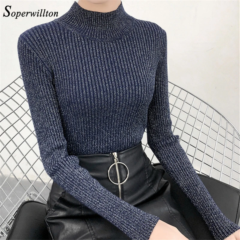 

Winter Knitting Sweater Pullovers Women Long Sleeve Tops 2019 Knitted Sweater Chic Woman Clothes Female Casual Streetwear