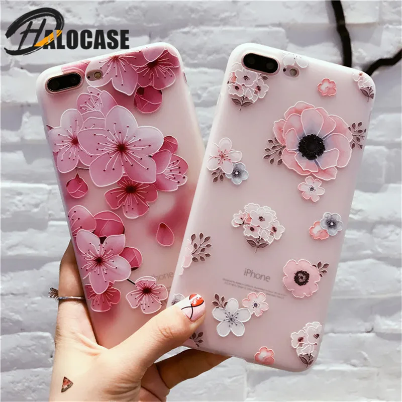 

Flower Pattern Case For iPhone 6 6s Case Soft Silicone Floral Protect Soft Full Cover For iPhone 7 8 Plus X XS MAX XR Phone Case