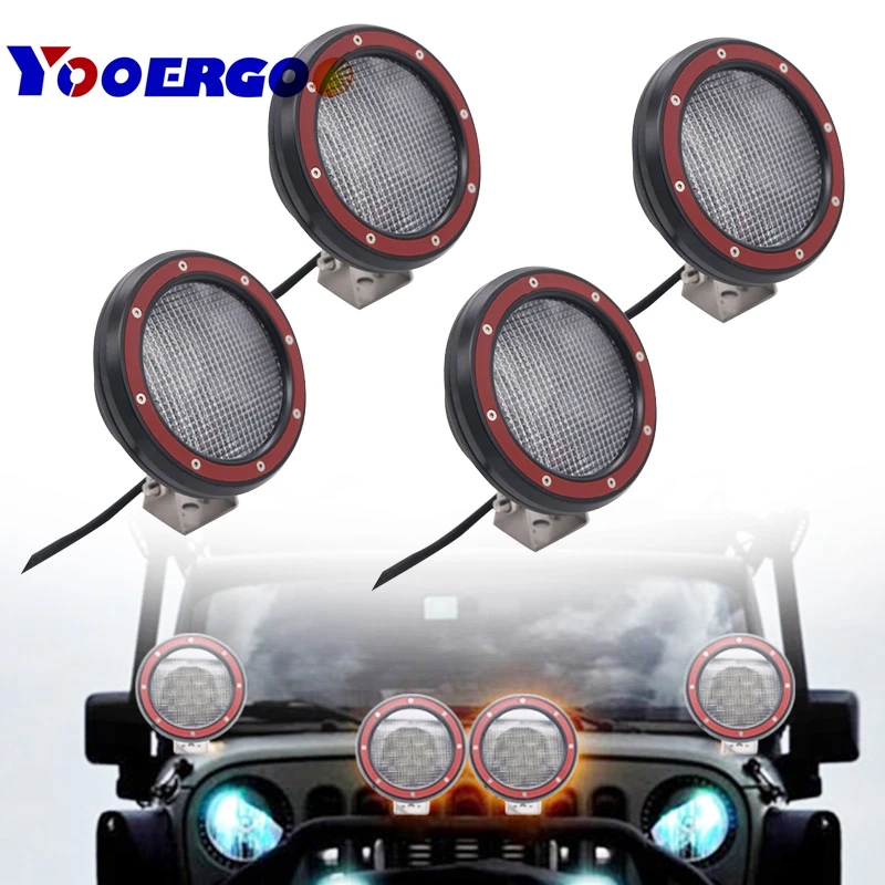 

4pcs 51w 5" Spot LED Light Work Light Off Road Driving Fog Lights For Jeep Wrangler , Off-road, Truck, Car, ATV, SUV