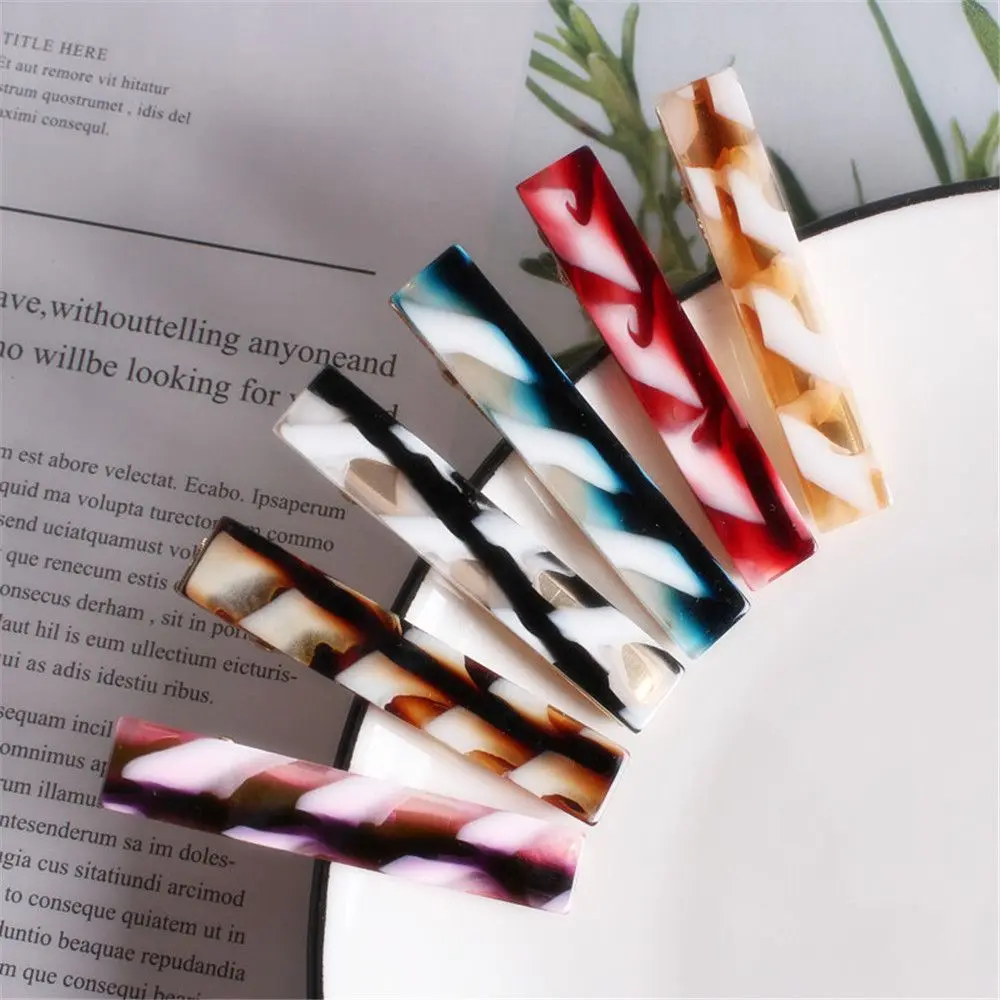 

Fashion Chic Plaid Women Acetic Acid Hairpin Geometric Hair Clip Barrette Hairband Bobby Pin Hair Accessories Free Shipping
