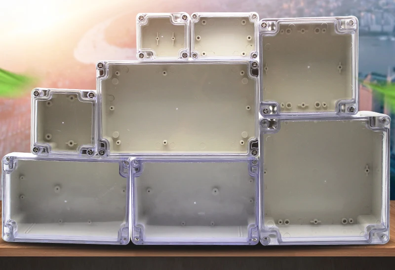 TOOGOO Caja de conexiones impermeable Caja de proyecto electronico de conexiones de plastica de cubierta transparente impermeable 82x58x35mm R 