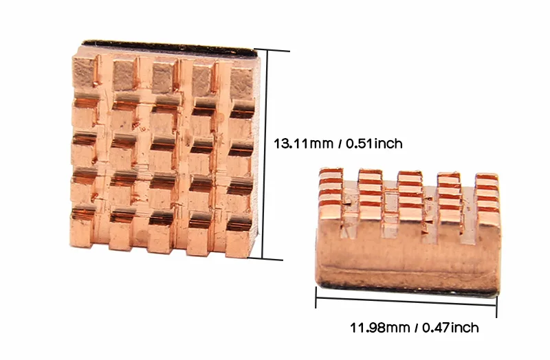 Raspberry pi 3 B+ 4в1 радиатор комплект 2 шт. медный радиатор+ 2 шт. алюминиевые радиаторы для RPi 3b+/3b/2b/b+/zero w