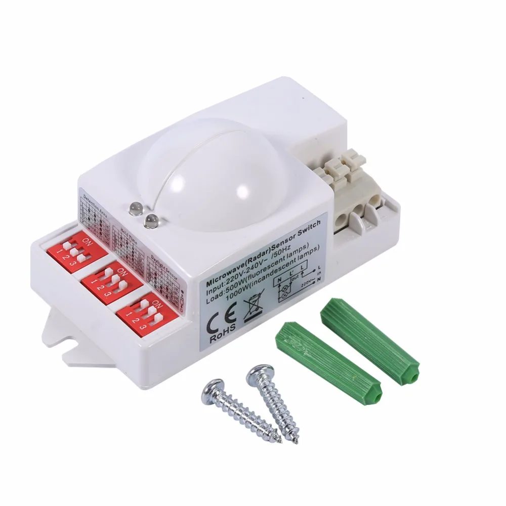 220 240v Ac 500w Switch Microwave Smart Motion Body Movement 220 240v Ac 500w Switch Microwave Smart Motion Body Movement Infrared Ir Sensor Light 360 Degree Ceiling Recessed Wall In Switches From Lights Lighting On