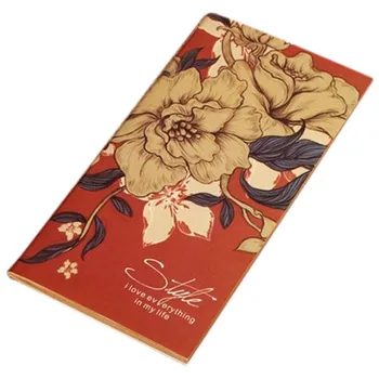 

Vintage Leaf Cover Loose Leaf Blank Notebook Journal Diary Gift Red