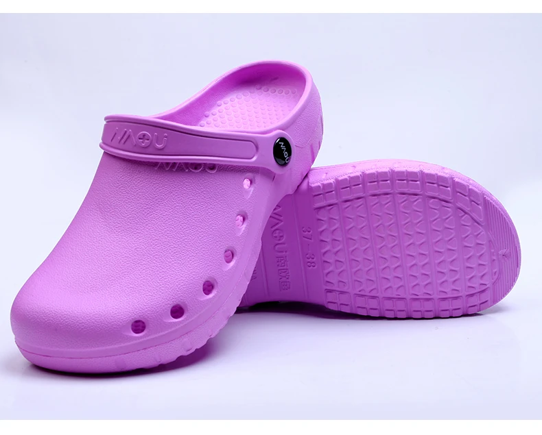 Медицинская обувь для медсестры резиновые шлепанцы с безопасными задними ремешками ортопедические сабо для кормящих покрыто ЭВА Нескользящая Больничная Рабочая обувь