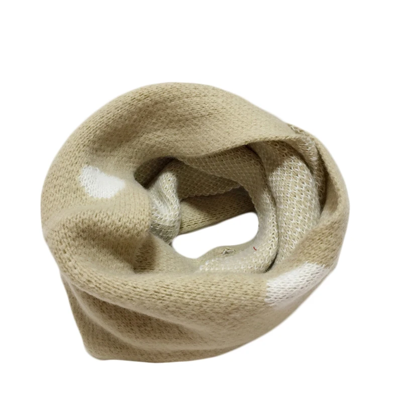Осенне-зимний вязаный шарф для малышей, модный детский однотонный теплый шарф с круглым вырезом для мальчиков и девочек, воротник-хомут