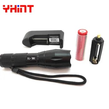 

5 Switch Mode zoomable XML-T6 Hight Brightness 18650/AAA waterproof flashlight for Bicycle lighting night walking With Charger