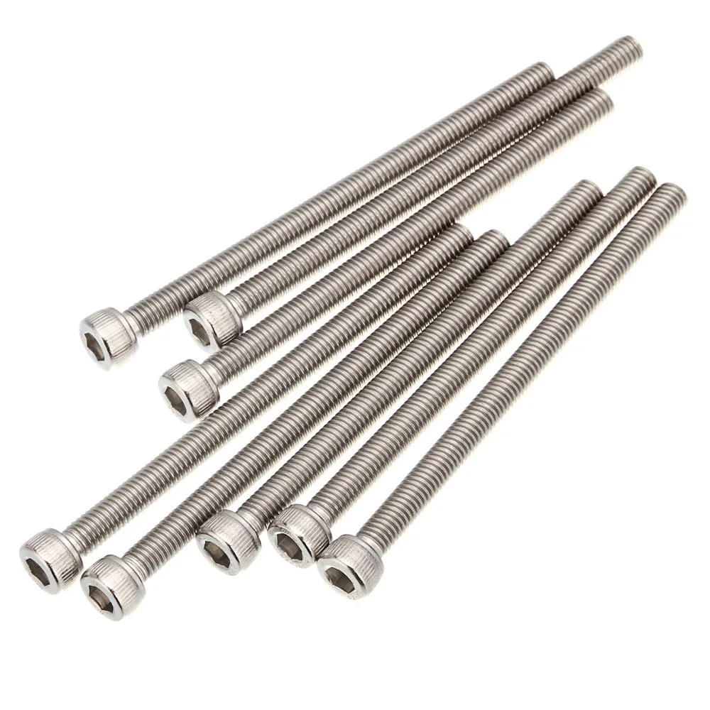 10 pcs عرافة المقبس M6x80/85/90/100mm هدايا 304 الفولاذ المقاوم للصدأ كوب مسامير برأس الداخلي مسدس الأجهزة