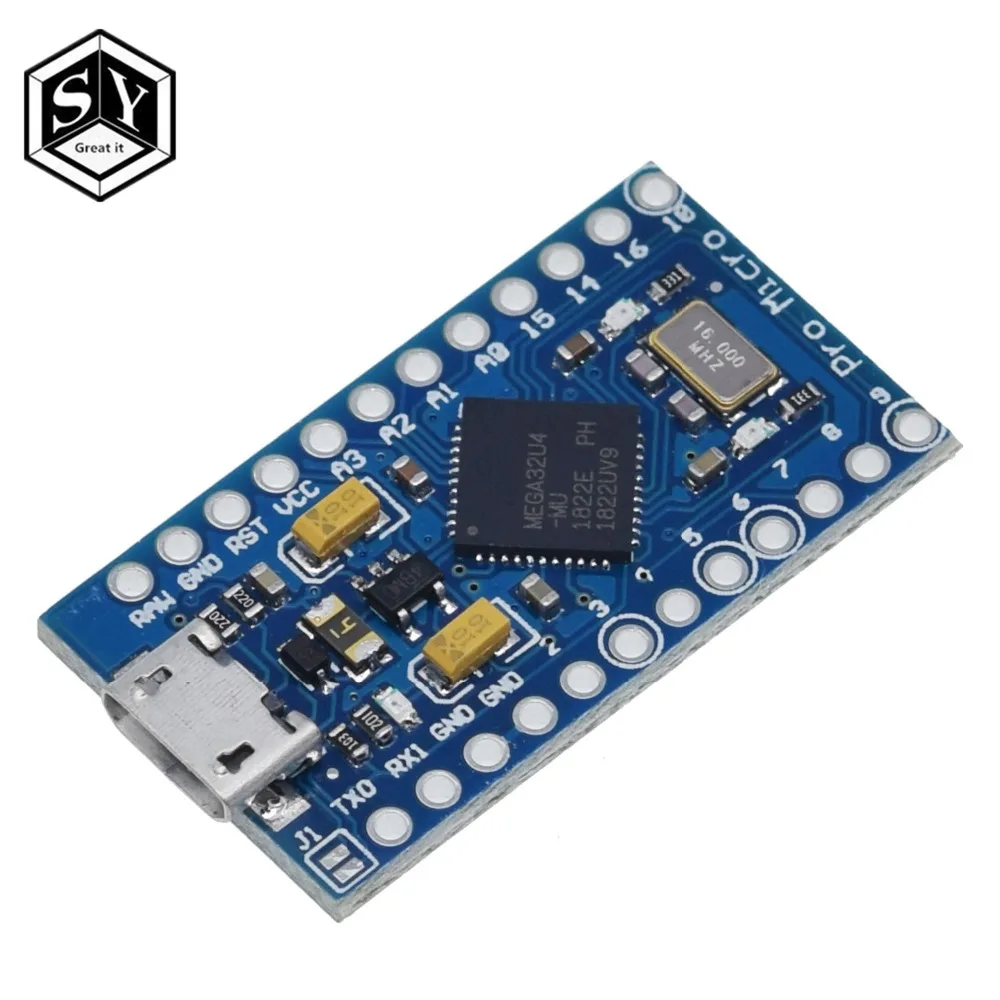1 шт. модуль Great IT Pro Micro ATmega32U4 5 в/16 мгц с 2 рядным штырьком для Leonardo в наличии. Лучшее