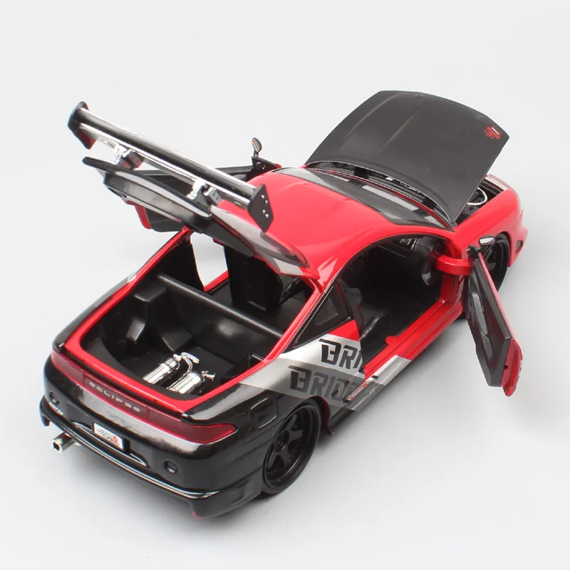 1/24 Jada 1995 Mitsubishi Eclipse, гоночные литые автомобили, металлическая спортивная модель автомобиля, масштабные игрушки, миниатюрный подарок для мальчика