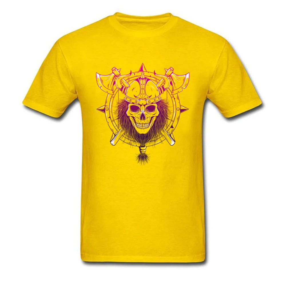 Tops Shirts VIKING Summer Fall 2018 Newest Normal Short Sleeve 100% Cotton O-Neck Men T Shirts Normal Tee Shirt VIKING yellow
