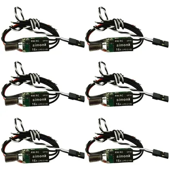 

Mini 16A SimonK ESC OPTO 2-4S 20-499Hz for Multicopters 6pcs/lot
