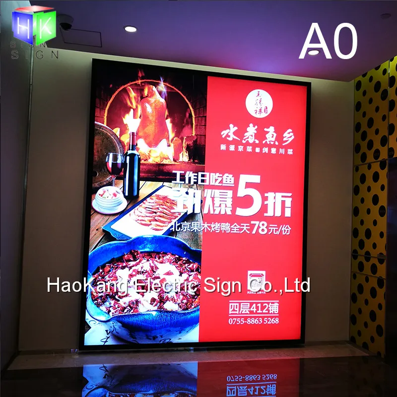 2" X 40" настенный светодиодный рекламный щит с подсветкой