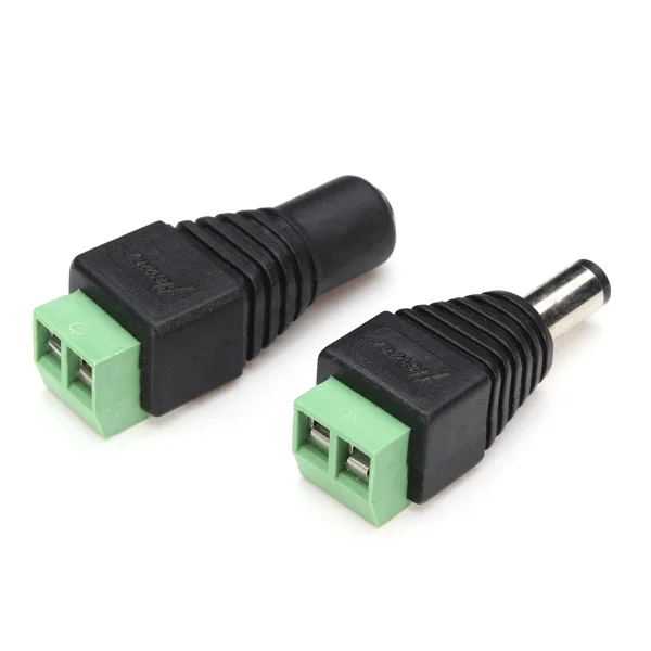 

1 Pairs Smart Electronics Male Female Connnector 5.5 x 2.1mm DC Power 12V 24V Jack Adapter Connector Plug CCTV