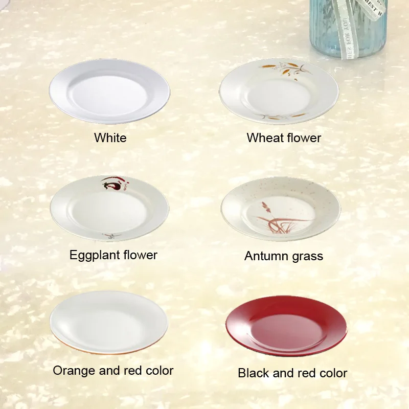 

New Fashion Dish Melamine Tableware Round Flat Dish Chain Restaurant With Melamine Dish A5 Melamine Tableware