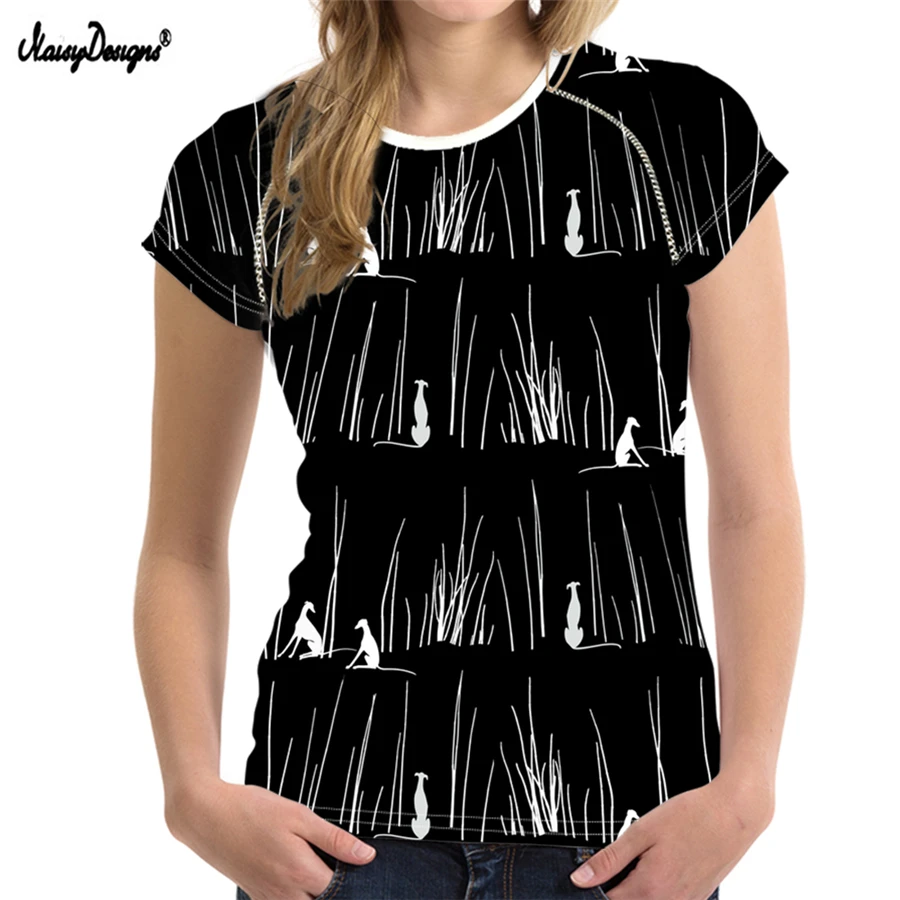

Women Summer T shirts Black Greyhound Dogs Print Female Short Sleeve Lady O-neck Soft Basic Clothing Camisetas Dropshipping 2019