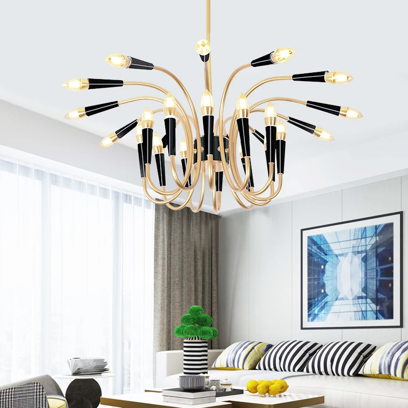 

Crystal Chandelier Loft Bedroom Firework Hanging Lamp Hanglamp Modern Pendant Ceiling Lights Lighting Fixture
