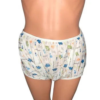 

Adult Size Dinosaur Pattern Pull Up Adult Baby Plastic Nappies PVC Diaper Pants ABDL