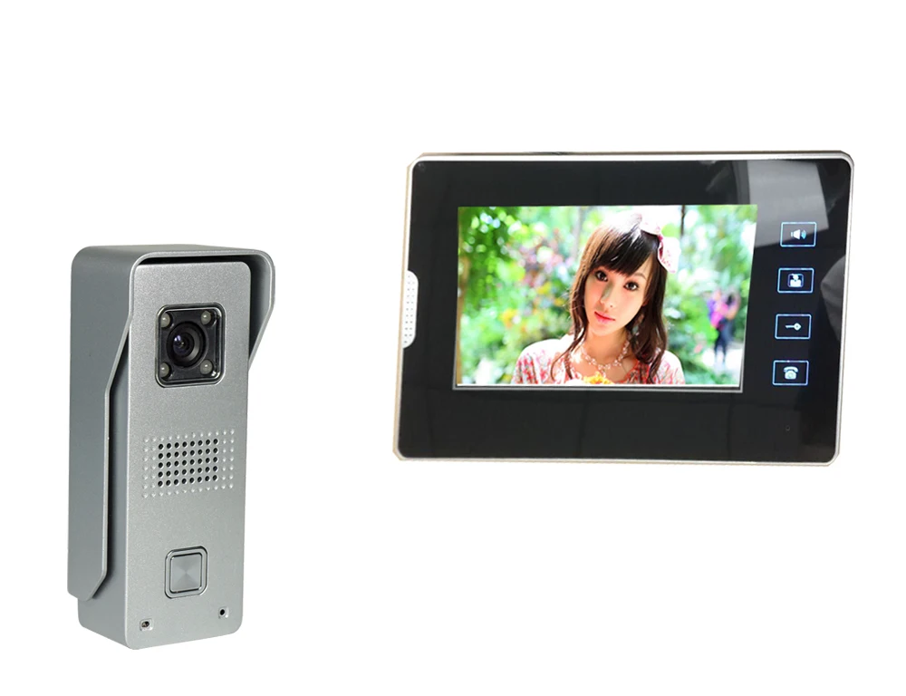 

YobangSecurity Video Door Phone 7 Inch Color Doorbell Intercom Entry System Kit Unlock Night Vision Monitor Rainproof IR Camera