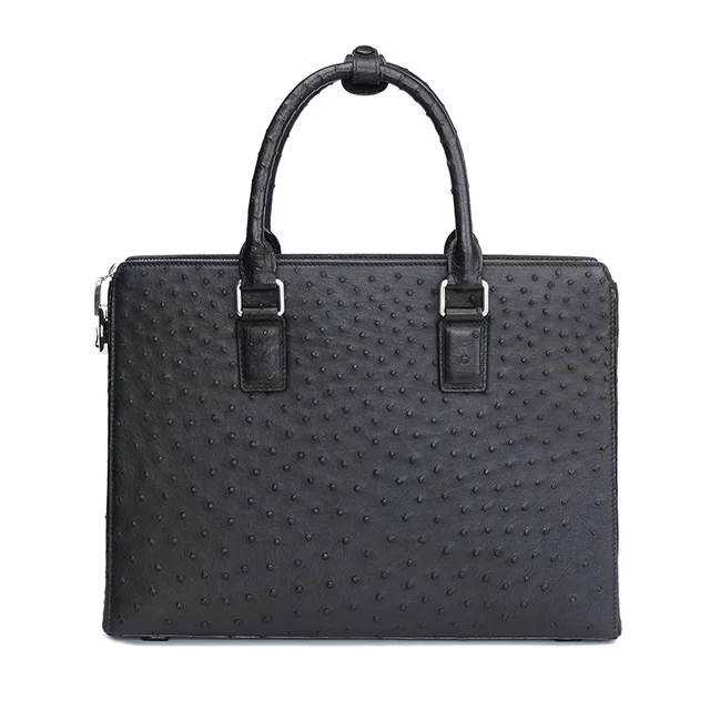 ostrich leather briefcase