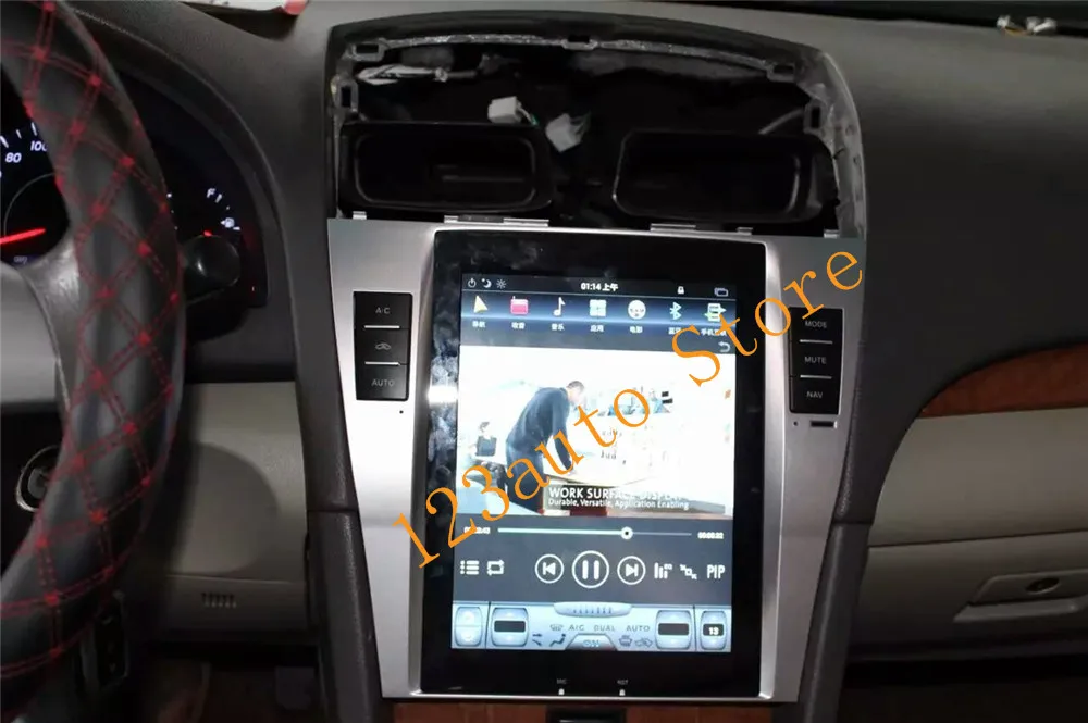 10,4 ''вертикальный Tesla стиль Android 8,1 автомобильный DVD gps плеер NAVI для Toyota Camry Aurion daihatsu altis 2007-2011 PX6 CARPLAY