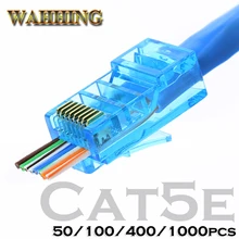 Rj45 Connector Cat5 Cat5e network 8P8C unshielded modular plug utp terminals have hole HY1538