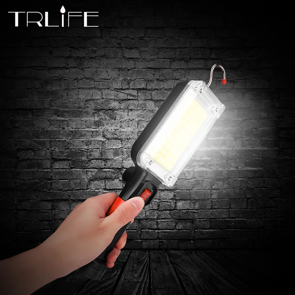 Linterna LED portátil de 8000LM, gancho de luz de trabajo, lámpara de Camping magnética, recargable por USB COB, linterna de 18650, resistente al agua|Focos portátiles| - AliExpress