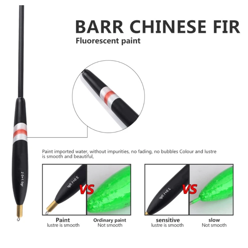 3 Pcs/set Fishing Float With Lead Sinker Buoy Buoyance 3.4-4.8g Weight 22cm/23cm | Спорт и развлечения