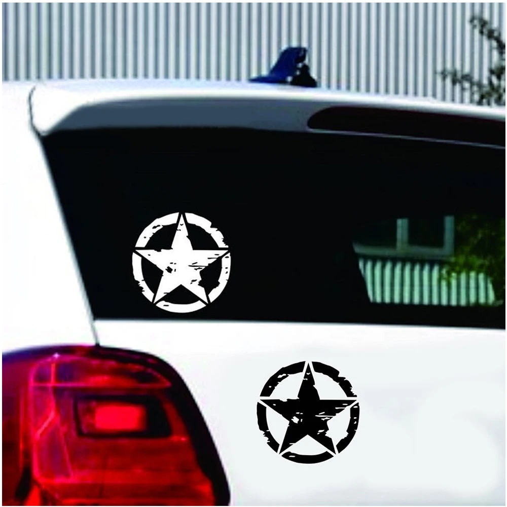 1 шт. виниловые армейские наклейки с рисунком звезды мотоциклетные наклейки для автомобиля-Стайлинг авто мотоцикл украшения аксессуары 15 см* 15 см