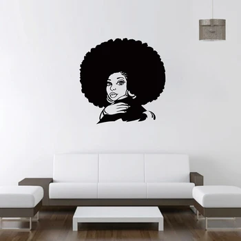 

New arrival African Woman Wall Decal Tribal African Girl Vinyl Stickers Beauty Hair Salon Decor Home Decor