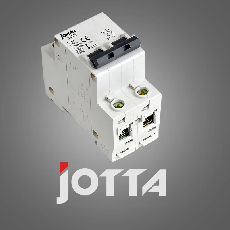 

C45N 2 pole 3A 400V~ C type mini circuit breaker mcb Mounting 35mm din rail Breaking Capacity 6KA
