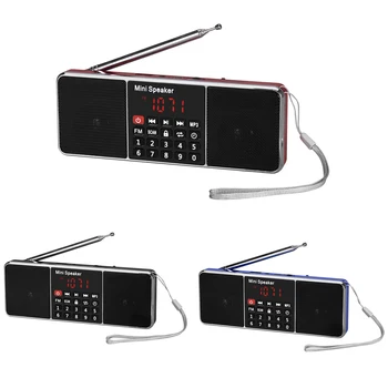 

L-288 Portable FM Radio Speaker Music Player With TF Card USB Disk Input LCD Screen Speakers