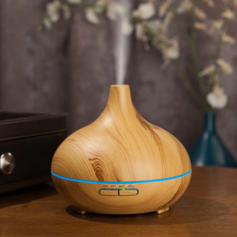 

300 ML Aroma Essential Oil Diffuser Ultrasonic Air Humidifier Up To 10 Hours Diffusing With 4 Timer and 7 Colors Changing LED
