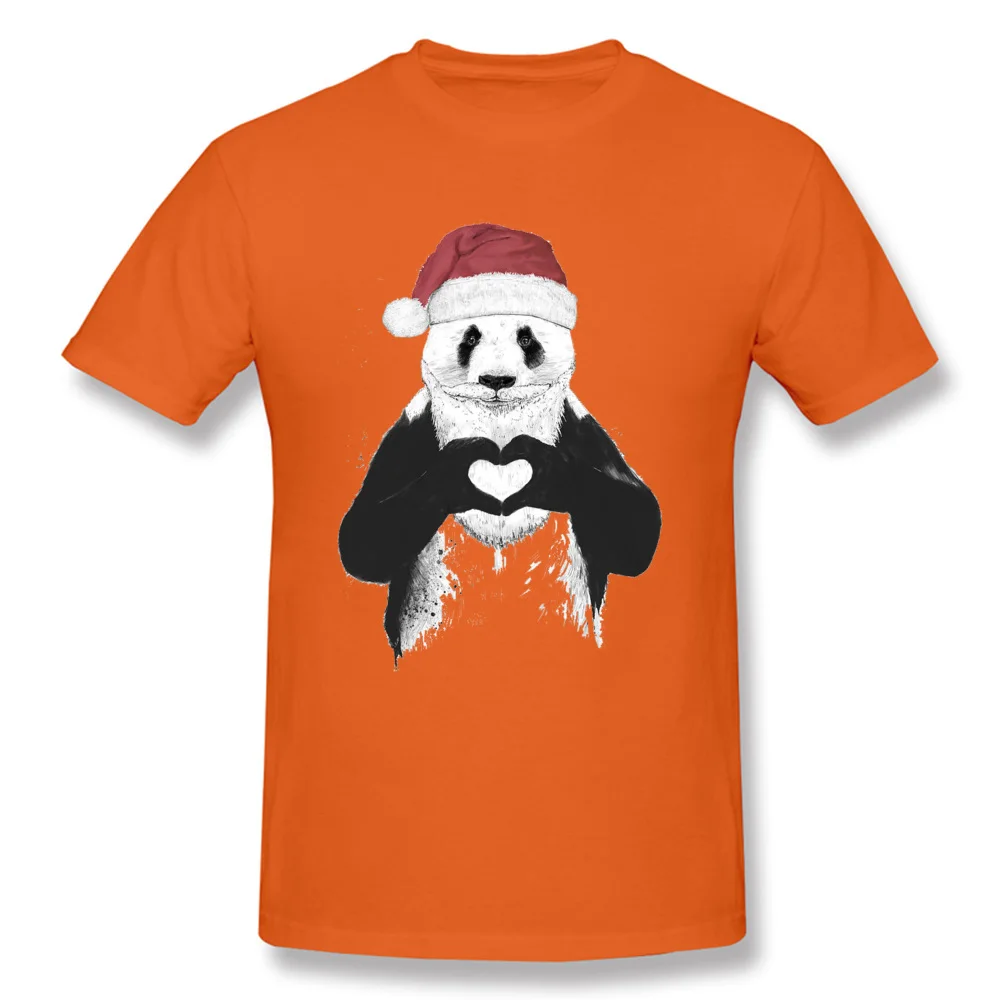 Tops T Shirt Santa-Panda190619 Tops T Shirt Labor Day Latest Casual Short Sleeve Pure Cotton Crewneck Men's T Shirts Casual Santa-Panda190619 orange