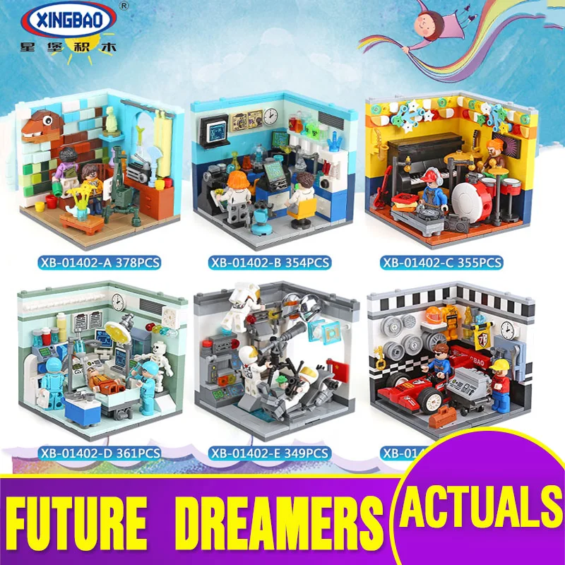 

XINGBAO 01402 Genuine Building Series The Future Dreams House Set Building Blocks Bricks Educational Kid Toys As brithday Gifts