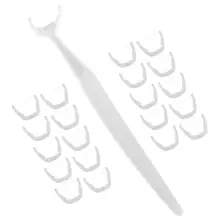 20 штук сменный уход за зубами очиститель пластиковая зубочистка провод с нейлоновой оплеткой Стик для зубной нити Портативный между зубами набор инструментов для чистки D30